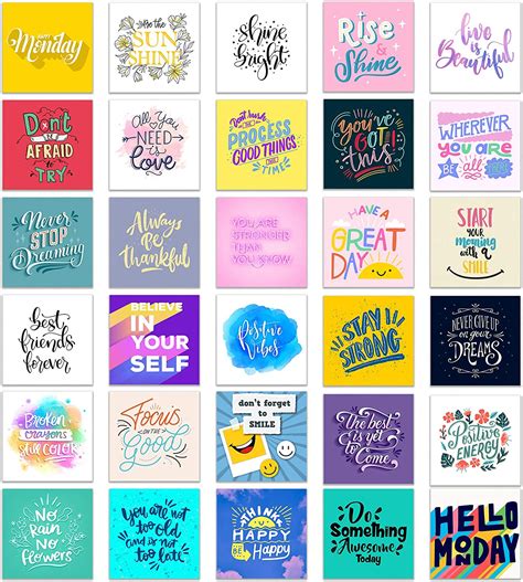 Premium Matte Motivation Cards 60 Pack 35 X 35