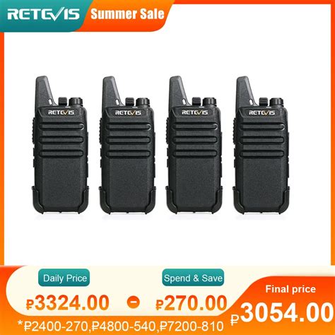 Retevis Rt Mini Walkie Talkie Szt Kr Tkofal Wki Pmr Frs Vox