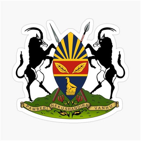 Harare Coat Of Arms Zimbabwe Sticker For Sale By Tonbbo Coat Of