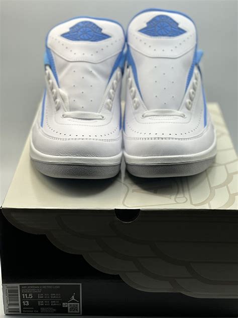 Nike Air Jordan 2 Retro Low Unc University Blue White Mens Dv9956 104 Sz 115 Ebay