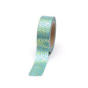 Gold Foil Aqua Washi Tape Metallic 10 Metres EBay Gold Foil Washi