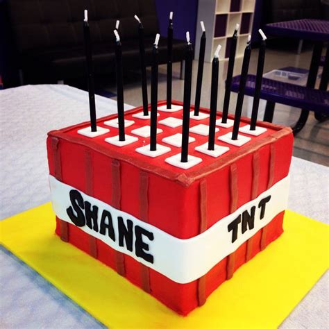 TNT Minecraft Cake. Dynamite!! | Minecraft cake, Minecraft birthday ...