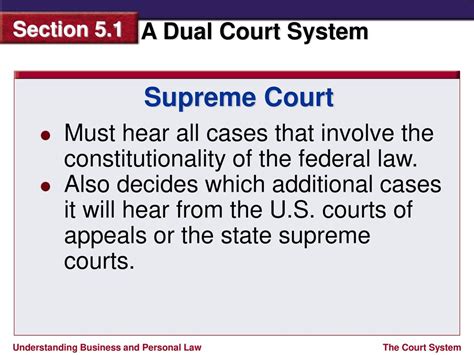 Chapter 5 The Court System A Dual Court System Ppt Download