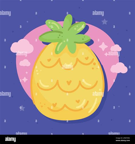 Fresh Pineapple Fruit Healthy Icon Stock Vector Image And Art Alamy