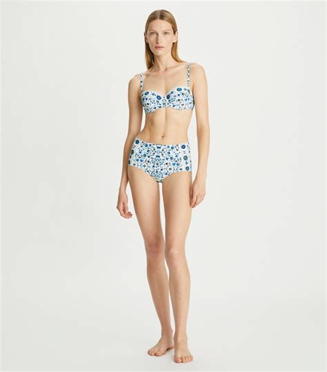 Printed High Waisted Bikini Bottom Women S Designer Two Pieces Tory Burch