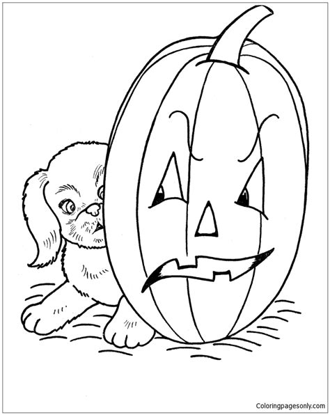 Halloween Dog Coloring Pages Halloween Pumpkin Coloring Pages