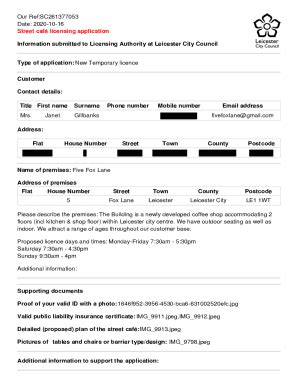 Fillable Online Premises Licences Fax Email Print PdfFiller