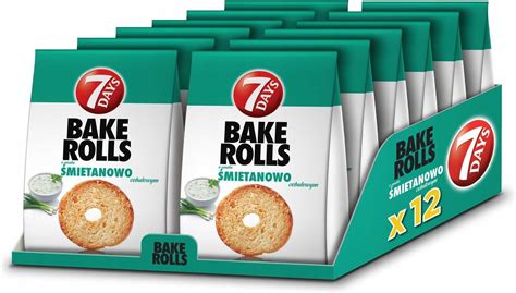 7 Days Bake Rolls Śmietanowo Cebulowe 12x160g Ceny I Opinie Ceneopl