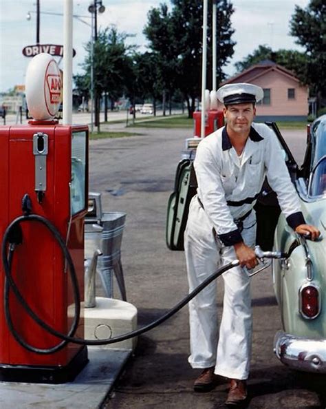 1950s GAS STATION ATTENDANT Photo - Etsy