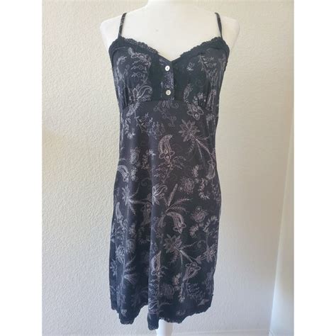 Daisy Fuentes Intimates Sleepwear Daisy Fuentes Sleepwear Lingerie Intimate Dress Black