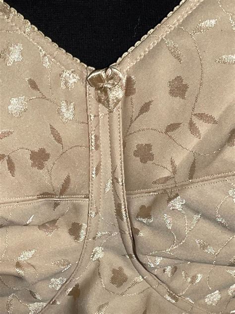 Elila Nude Color 1305 Jacquard Soft Cup Full Coverage Bra Sizes 52I NWT EBay