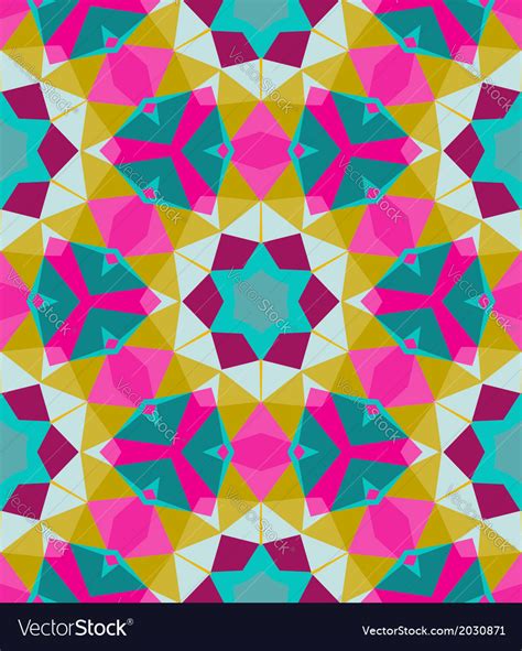 Multicolor Geometric Pattern In Bright Color Vector Image