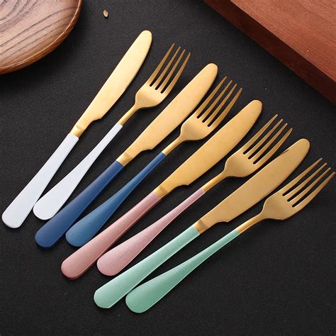 ROXY Set Alat Makan Perlengkapan Sendok Garpu Pisau Western Cutlery