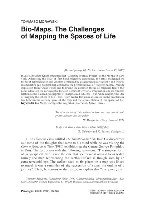 (PDF) Bio-Maps. The Challenges of Mapping the Spaces of Life