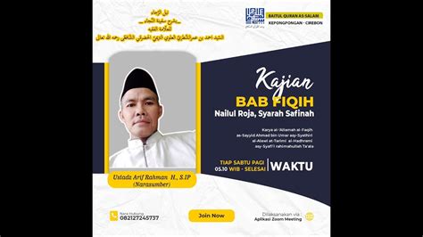 Pertemuan Ke Kajian Kitab Nailul Roja Bi Syarh Safinah An Naja