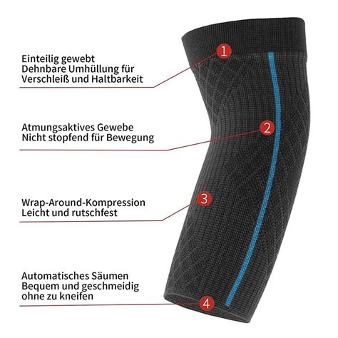 Ellenbogenbandage Tennisarm Kompression Schoner Stütze Sport Fitness