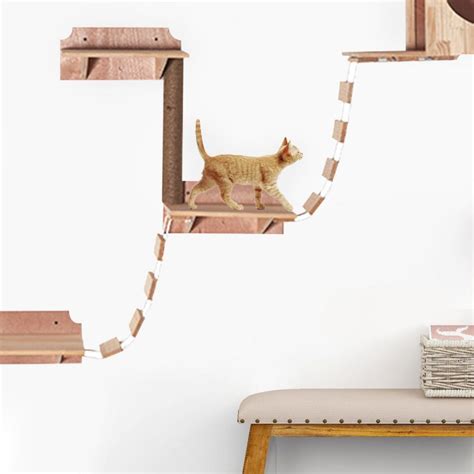 Griffoir Hamac En Bois Pour Chat Cadre D Escalade Arbre Chat Maison