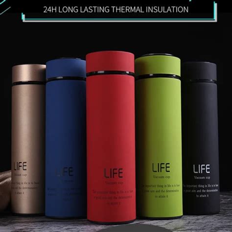 Led Smart Cup Temperature Display Rubber Paint Vacuum Flask Stainless