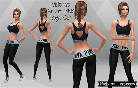 Mod The Sims - Victoria's Secret PINK Yoga Set | Sims, Sims 4, Sims 4 ...