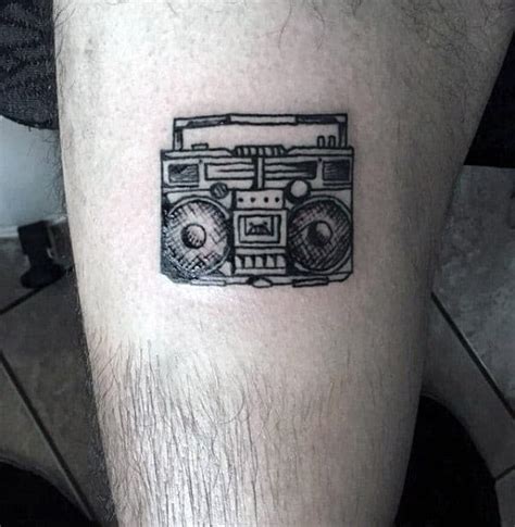 40 Boombox Tattoo Designs For Men Retro Ink Ideas