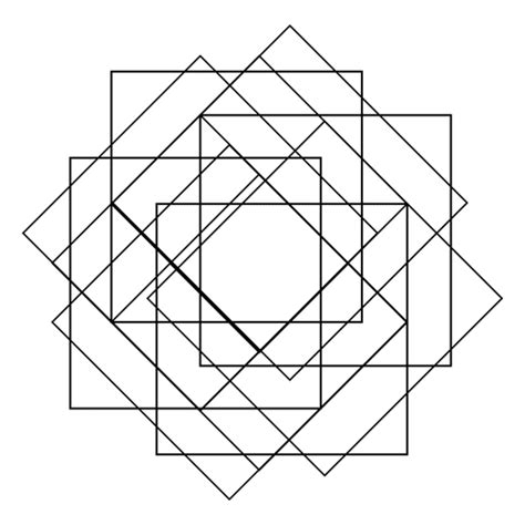 Design PNG E SVG De Geometria Sagrada Quadrados Para Camisetas