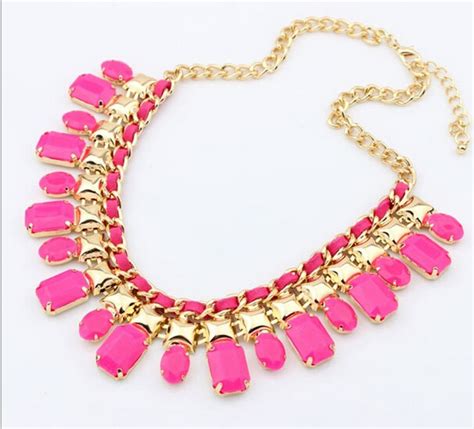 Attractive Pink Beads Necklace Set for Women with Golden Motif Arrangement - VedIndia.com