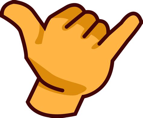 Surfer Hand Sign Emoji Png Shaka Free Transparent Png Off