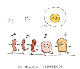 cartoon eggs and bacon Images, Stock Photos & Vectors | Shutterstock ...