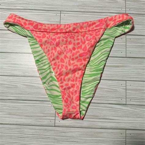 Billabong Swim Nwt Billabong Lei Low Rev Banded Hike Reversible Bikini Bottoms Cheetah Zebra