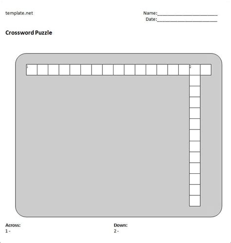 23+ Blank Crossword Template - Crossword Template