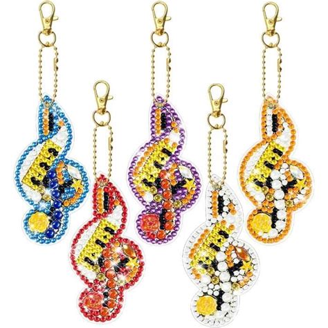 Diamond Painting Porte Cl Note Musique Strass Mosa Que Porte Cl S De