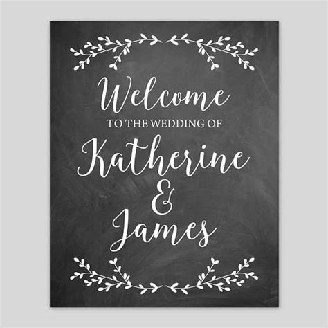 Wedding Welcome Sign Large Wedding Welcome Sign Chalkboard Wedding