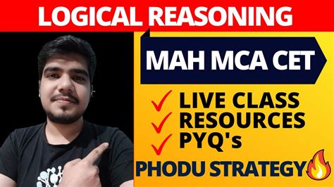 Logical Reasoning For MAH CET MCA With Previous Year Analysis Part 4