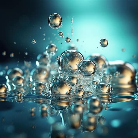 Premium Ai Image Transparent Water Bubbles Molecules And Atoms