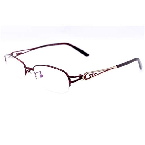 New Womens Half Rim Titanium Flexible Optical Eyeglasses Glasses Frame Rx 2344 Ebay