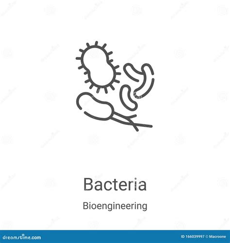 Bacteria Icon Vector From Bioengineering Collection Thin Line Bacteria