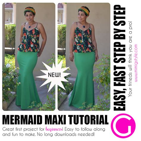 Diy Mermaid Maxi Video Tutorial Diy Skirt Maxi Skirt Pattern Diy