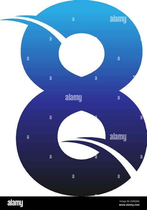 number  logo design business template icon stock vector image art