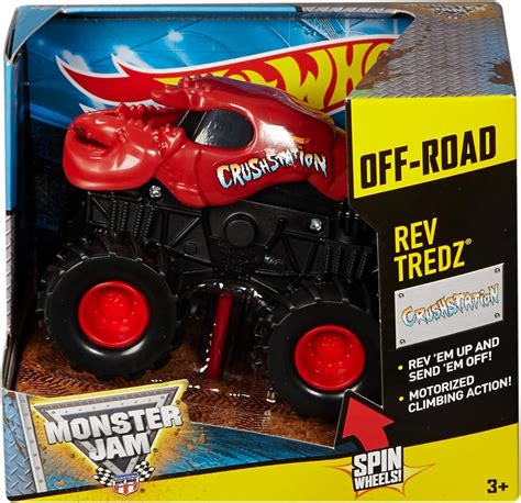 Amazon HOT WHEELS MONSTER JAM REV TREDZ Crushstation Vehicle Toys Games