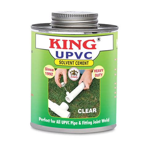 King Upvc Solvent Cement Heavy Duty Clear Application Industrial At