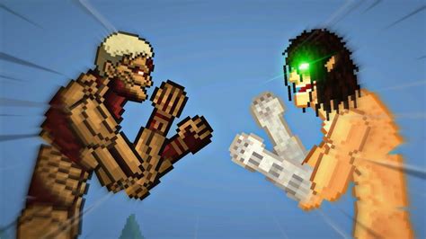 EREN Vs REINER EPIC FIGHT Melon Playground Mod YouTube