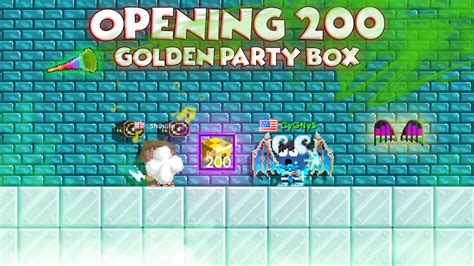 Gacha Golden Party In A Box In Growtopia Youtube