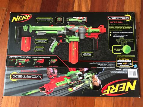 NERF Vortex Nitron Motorized Full Auto Nerf Disc Blaster XLR Xtra