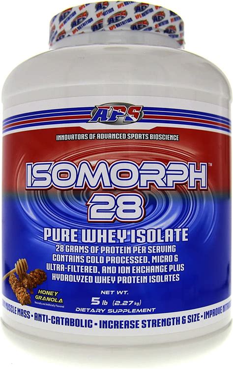 Aps Nutrition Isomorph Honey Granola Powder Supplement Whey Protein Isolate 5 Pound