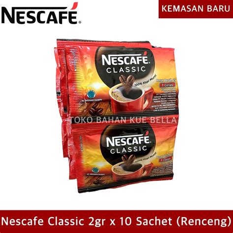 Jual Nescafe Classic Gr X Sachet Kopi Hitam Murni Robusta