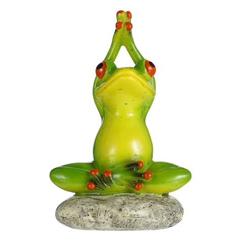 Artistic Resin Frogs Craft Adornment Table Ornament Yoga Frogs Shape