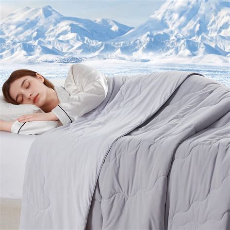 Homelike Moment Twin Size Cooling Comforter For Hot Sleepers Lightweight Cooling Comforter