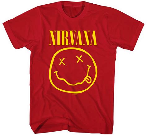 Nirvana Yellow Smiley Red Tshirt Unkind Merchandise Oficial Produtos