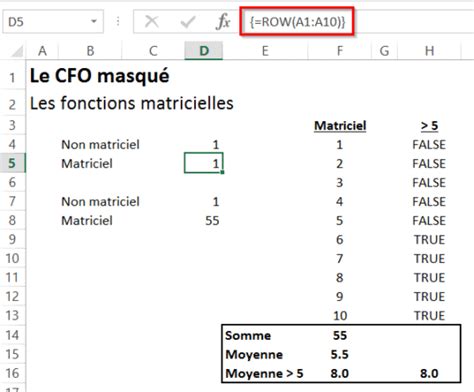 Excel Quelques Conseils Concernant Les Fonctions Matricielles