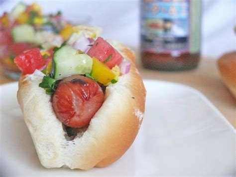 Tex Mex Hot Dogs With Cilantro Cream Drizzle